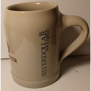 1999 Paulaner Oktoberfest Muchen Munich Stone Pint Beer Mug Silver Dollar Grille